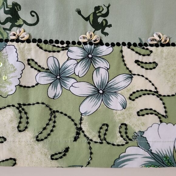 Faith by Cecilia Forrester Green Tropical Print Summer Midi Dress - Picture 11 of 12